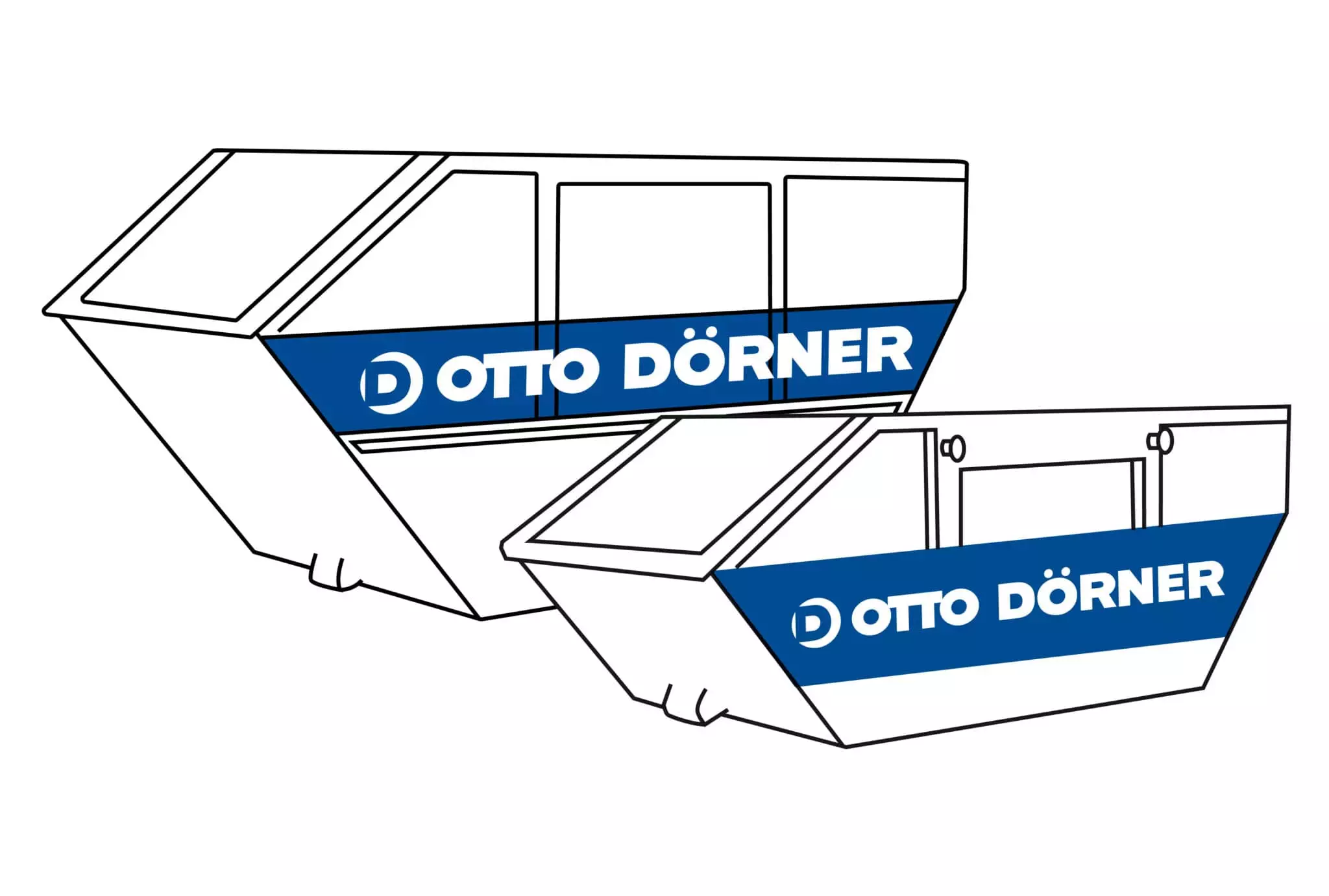 Entsorgungscontainer von Otto D&ouml;rner in unterschiedlichen Gr&ouml;&szlig;en f&uuml;r Bau- und Renovierungsprojekte.